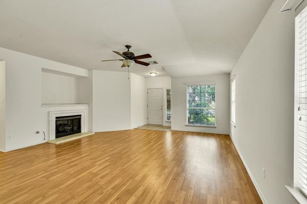 Empty room, Fireplace, Interior, Wood Texture Flooring