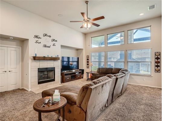 Fireplace, Interior, Living room, Recessed Lighting