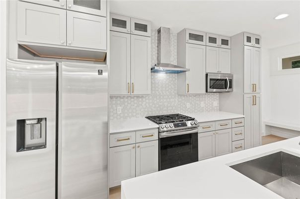 Interior, Kitchen, Recessed Lighting, Stainless Steel Appliances
