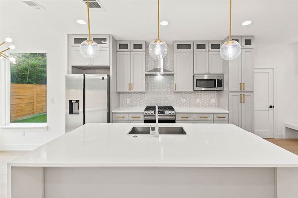 Interior, Kitchen, Pendant Lights, Recessed Lighting, Stainless Steel Appliances