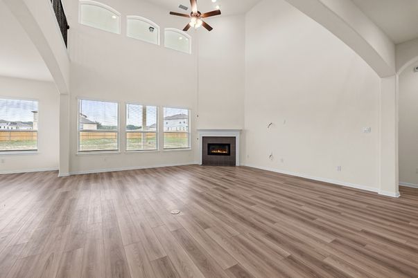 Empty room, Fireplace, Interior, Wood Texture Flooring