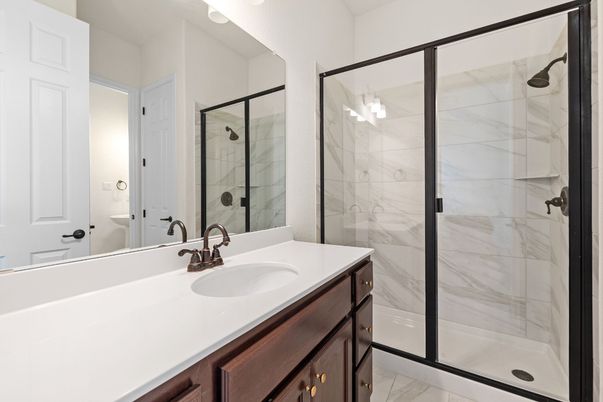 Bathroom, Glass Shower, Interior, Marble, Marble Walls