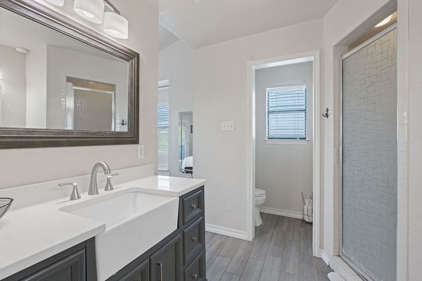 Bathroom, Interior, Wood Texture Flooring