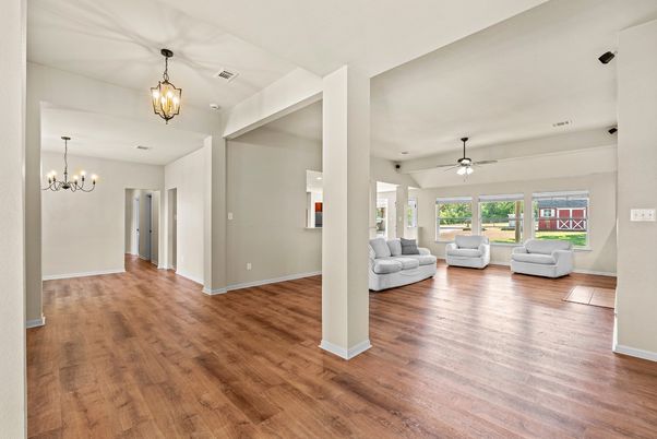 Interior, Pendant Lights, Wood Texture Flooring