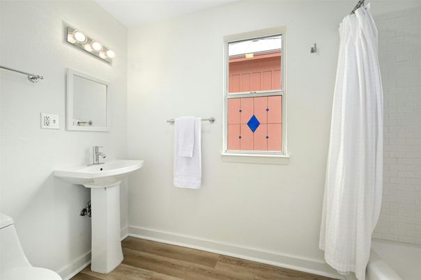 Bathroom, Interior, Wood Texture Flooring