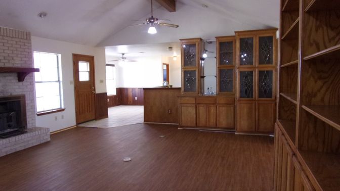 Empty room, Fireplace, Interior, Wood Texture Flooring