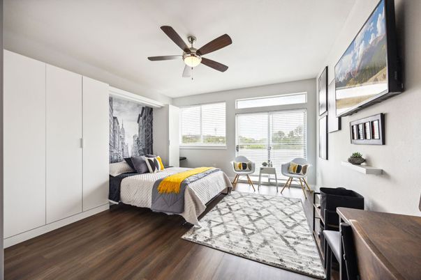 Bedroom, Interior, Wood Texture Flooring