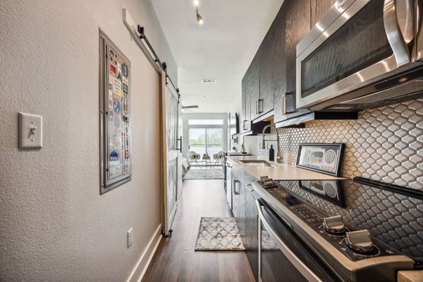 Interior, Kitchen, Wood Texture Flooring