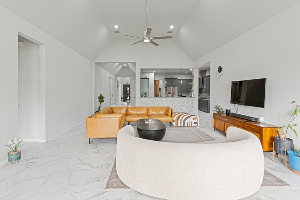 Interior, Living room, Marble, Recessed Lighting