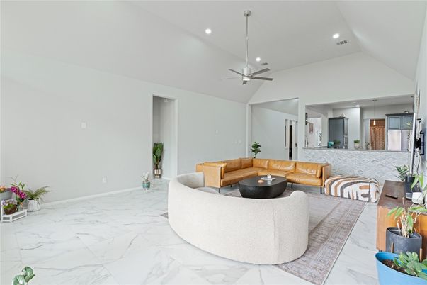 Interior, Living room, Marble, Recessed Lighting