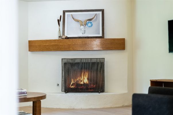 Fireplace, Interior, Wood Texture Flooring