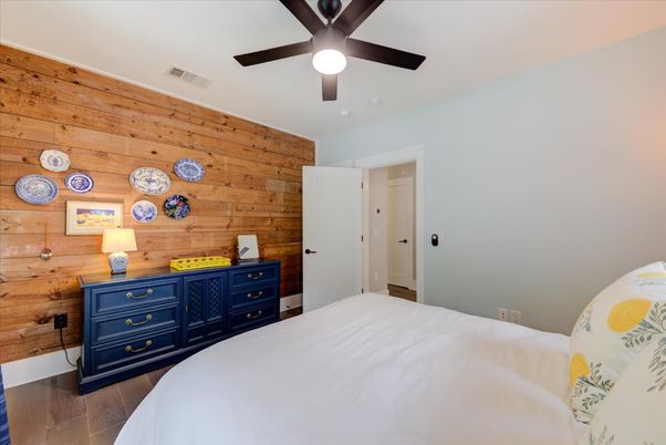 Bedroom, Interior, Wood Texture Flooring, Wooden Walls