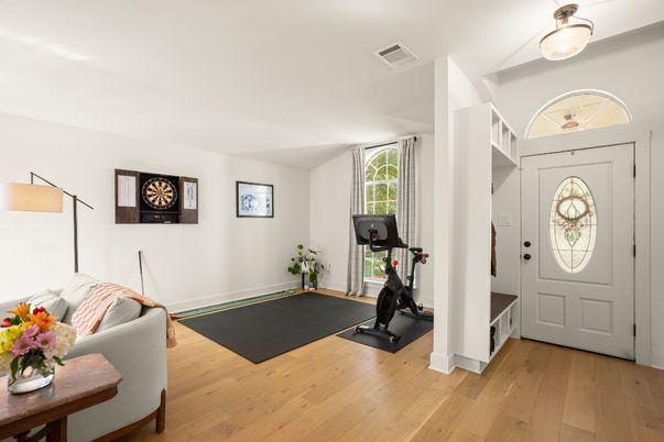 Fitness Equipment, Interior, Wood Texture Flooring