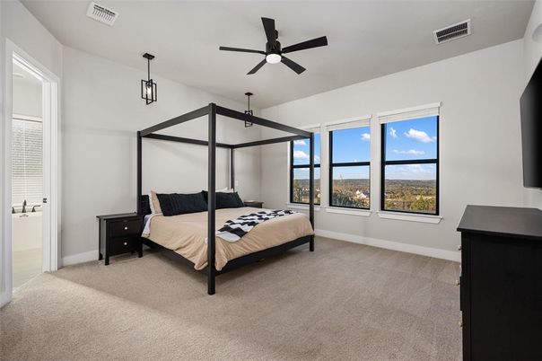 Bedroom, Interior, Pendant Lights
