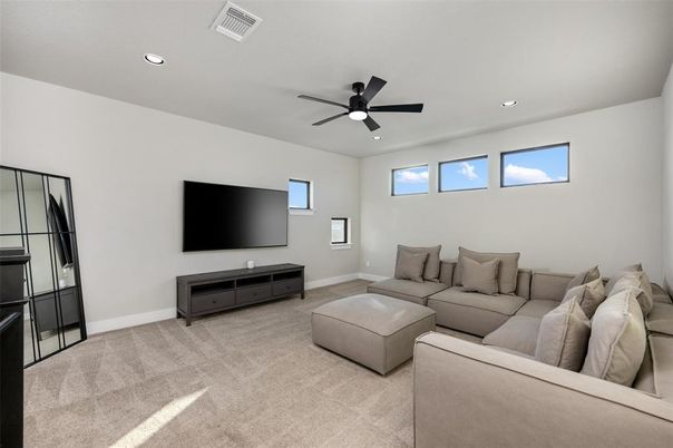 Interior, Living room, Recessed Lighting