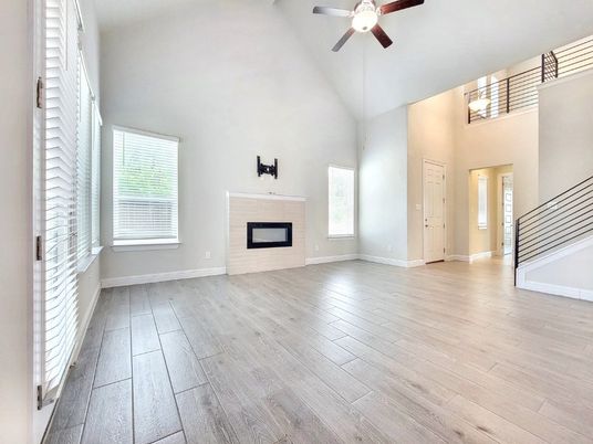 Empty room, Fireplace, Interior, Wood Texture Flooring