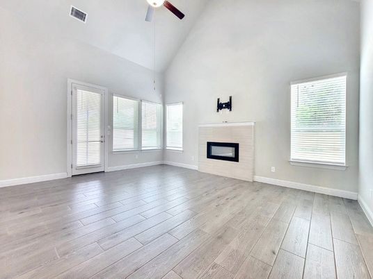 Empty room, Fireplace, Interior, Wood Texture Flooring