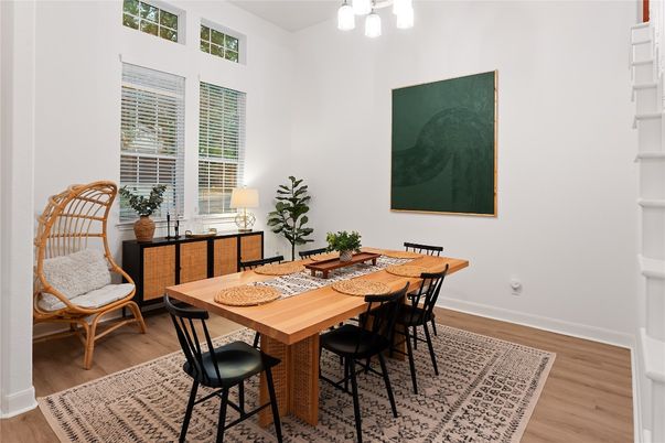 Dining room, Interior, Wood Texture Flooring