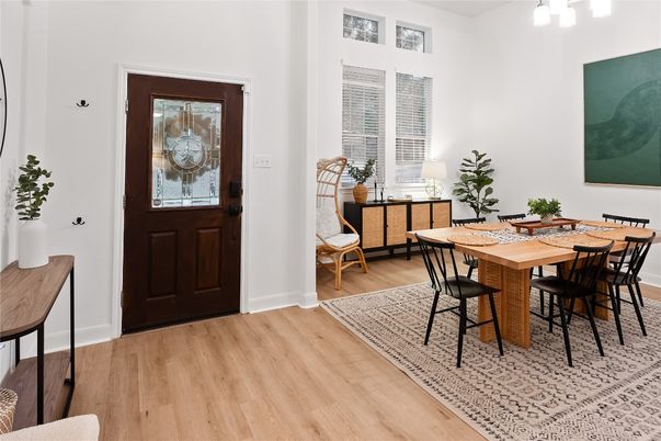 Dining room, Interior, Wood Texture Flooring