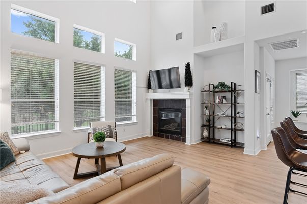 Fireplace, Interior, Living room, Wood Texture Flooring