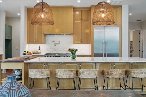 Interior, Kitchen, Pendant Lights, Recessed Lighting, Stainless Steel Appliances