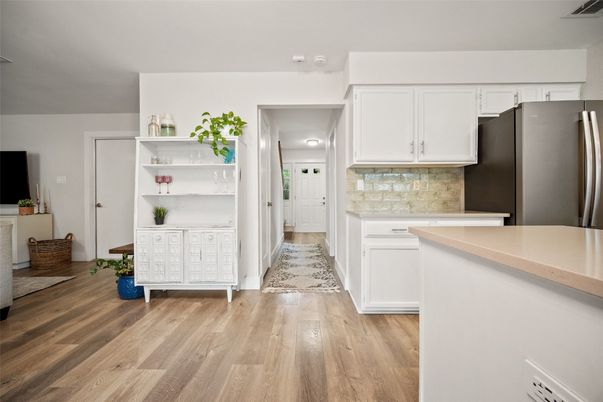 Interior, Kitchen, Wood Texture Flooring
