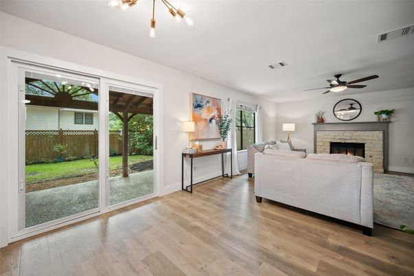 Fireplace, Interior, Living room, Wood Texture Flooring