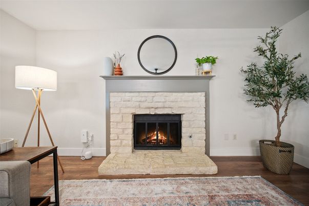 Fireplace, Interior, Wood Texture Flooring