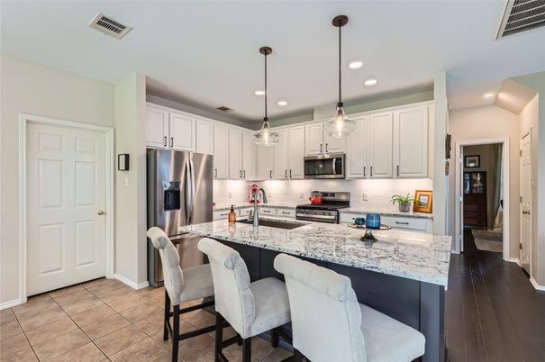 Interior, Kitchen, Pendant Lights, Recessed Lighting, Stainless Steel Appliances