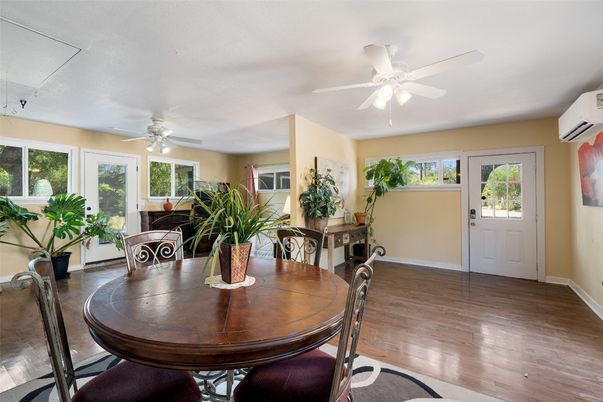 Dining room, Interior, Wood Texture Flooring