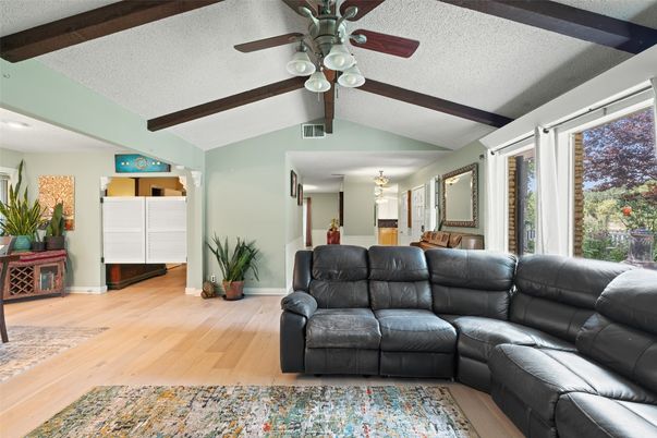 Interior, Living room, Wooden Beams, Wood Texture Flooring