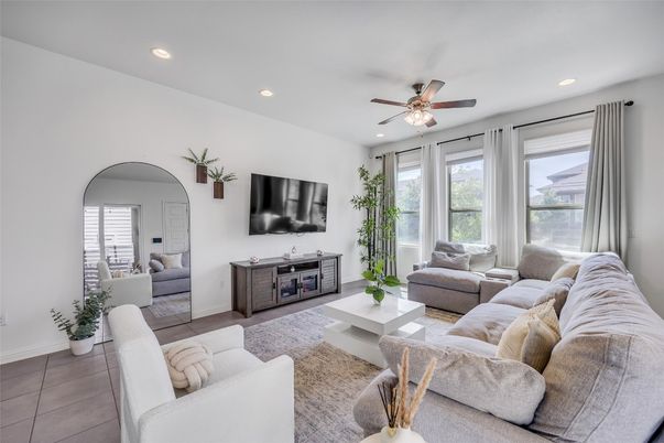 Interior, Living room, Recessed Lighting