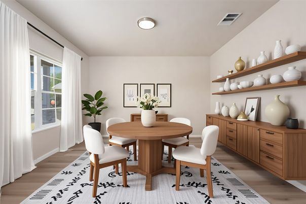 Dining room, Interior, Wood Texture Flooring