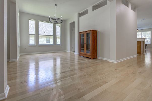 Chandelier, Empty room, Interior, Wood Texture Flooring