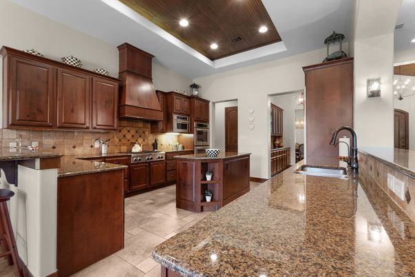 Interior, Kitchen, Recessed Lighting, Stainless Steel Appliances, Wooden Ceilings