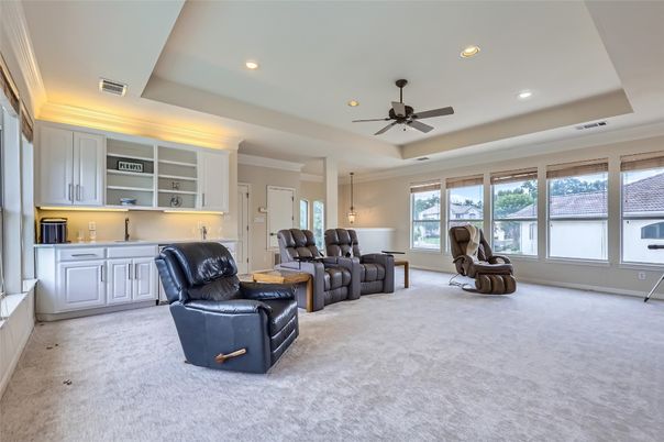 Home Theatre Room, Interior, Recessed Lighting, Theatre Room