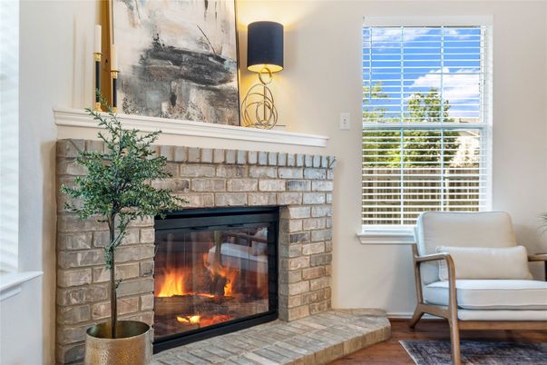 Fireplace, Interior, Wood Texture Flooring