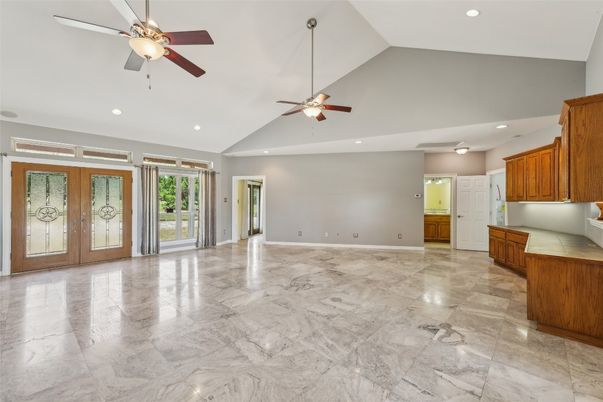 Empty room, Interior, Marble, Recessed Lighting