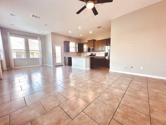 Empty room, Interior, Kitchen, Recessed Lighting