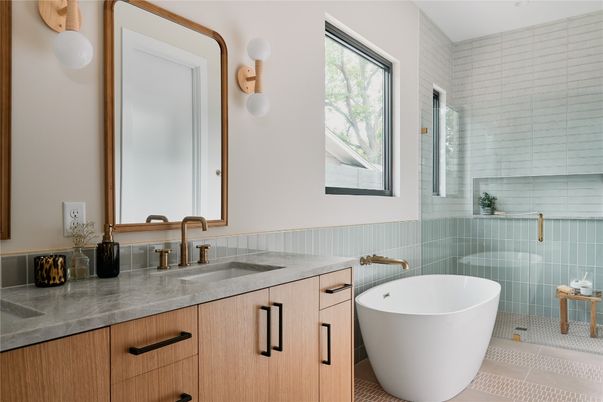 Bathroom, Dual Sink Vanities, Free Standing Baths, Interior