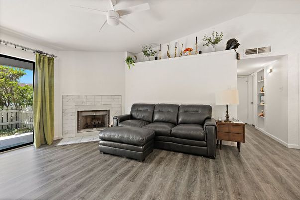 Fireplace, Interior, Wood Texture Flooring