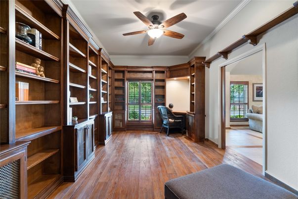 Home Office, Interior, Wood Texture Flooring, Wooden Walls