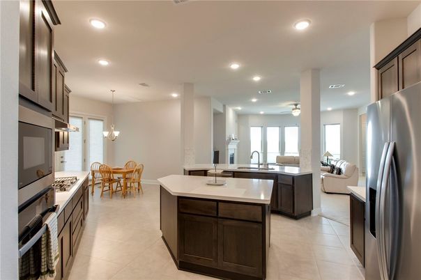 Dining room, Interior, Kitchen, Living room, Pendant Lights, Recessed Lighting