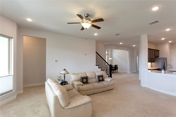 Dining room, Interior, Kitchen, Living room, Recessed Lighting