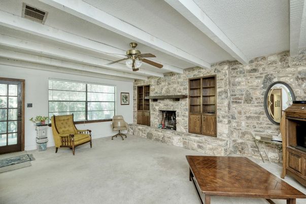 Fireplace, Interior, Stone Walls