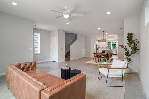 Dining room, Interior, Living room, Pendant Lights, Recessed Lighting