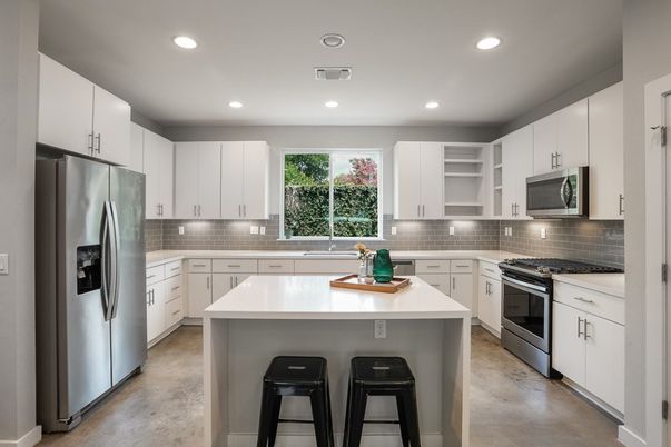 Interior, Kitchen, Recessed Lighting, Stainless Steel Appliances