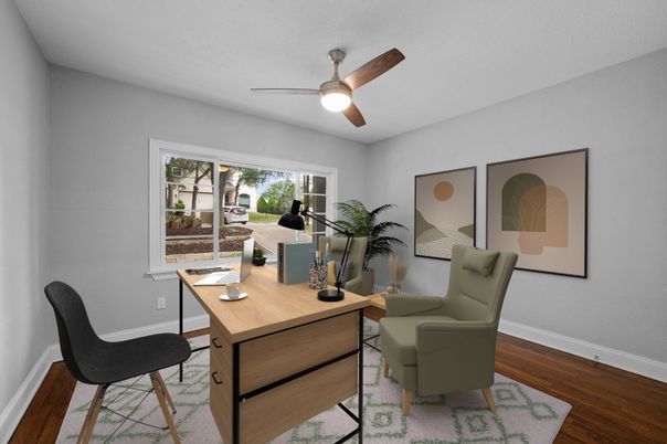 Home Office, Interior, Wood Texture Flooring