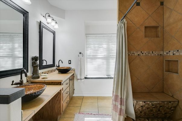 Bathroom, Dual Sink Vanities, Interior, Tile Countertops