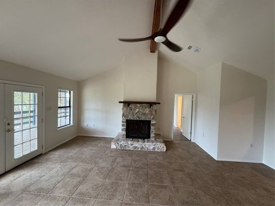 Empty room, Fireplace, Interior